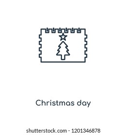 Christmas day concept line icon. Linear Christmas day concept outline symbol design. This simple element illustration can be used for web and mobile UI/UX.
