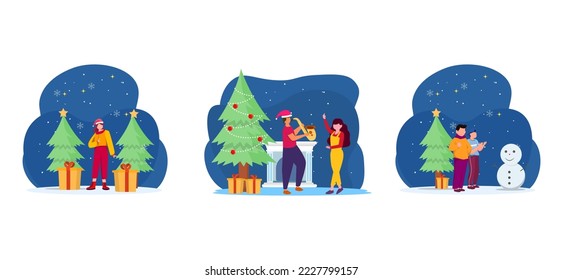 Christmas Day Flat Bundle Design