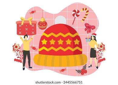 Christmas Day Flat Design Illustration