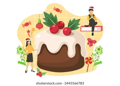 Christmas Day Flat Design Illustration