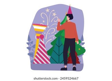 Christmas Day Flat Design Illustration