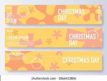Christmas Day greeting with fine composition for web banner, business presentations, flyers, posters, wallpapers. Vector eps 10