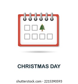 Christmas Day icon. 3d illustration from christmas collection. Creative Christmas Day 3d icon for web design, templates, infographics and more