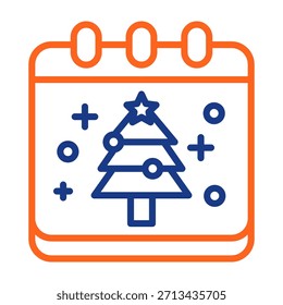 Ilustración vectorial de color del icono del día de las Navidades