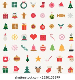 A "Christmas Day Icon" is a festive, versatile design featuring holiday-themed elements like trees, bells, gifts, and stars. Perfect for apps, websites, and greeting cards, this scalable vector adds c