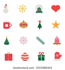 A "Christmas Day Icon" is a festive, versatile design featuring holiday-themed elements like trees, bells, gifts, and stars. Perfect for apps, websites, and greeting cards, this scalable vector adds 