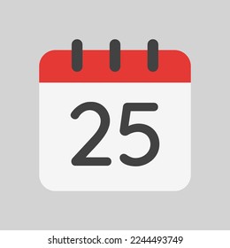 Icono del día de Navidad en estilo plano, uso para presentación de aplicaciones móviles del sitio web