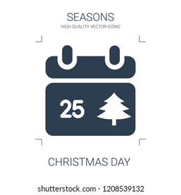 christmas day icon. high quality filled christmas day icon on white background. from seasons collection flat trendy vector christmas day symbol. use for web and mobile