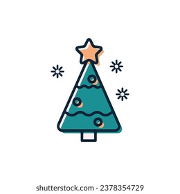 christmas day icon illustration. ornaments, icons, christmas design props. Colored Christmas icons can be used to design banners, posters, invitation cards, Christmas greeting cards, message stickers 