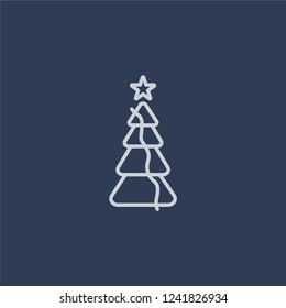 Christmas day icon. Christmas day linear design concept from Christmas collection. Simple element vector illustration on dark blue background.