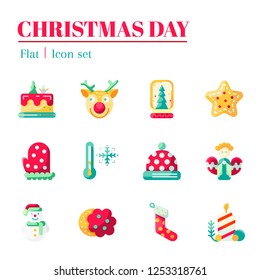 Christmas day.The Christmas icon set. It are flat icon and illustration. 