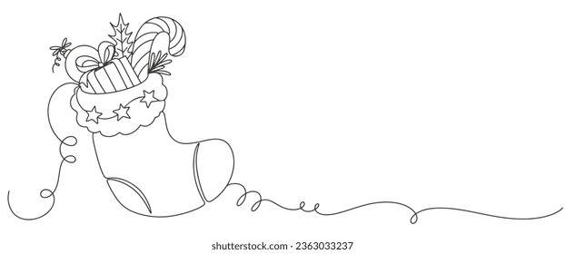 Christmas day line art vector illustration, christmas element design, christmas background