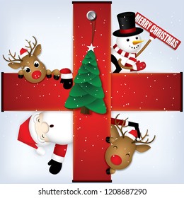 Christmas Day , Santa Claus Snowman and Deer 2.