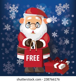 christmas day shop,sale,free. vector 1