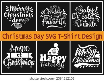 Christmas day t-shirt design bundle vector happy christmas day mom mommy merry christmas Santa
