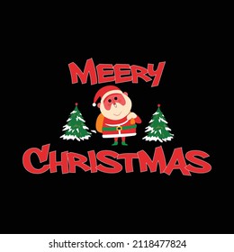 Christmas Day T-Shirt Design. Merry Christmas t-shirt design vector. For t-shirt print and other uses.