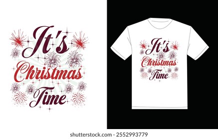 .Christmas day t-shirt design. Typography, modern, creative, classic t-shirt design. Illustrator graphics design. Editable template t-shirt design. 2024 t-shirt