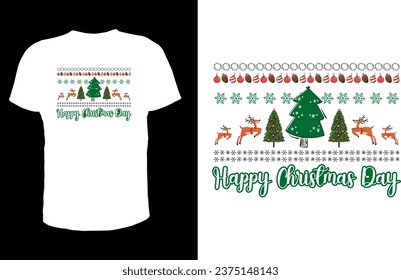 Christmas day t-shirt design vector