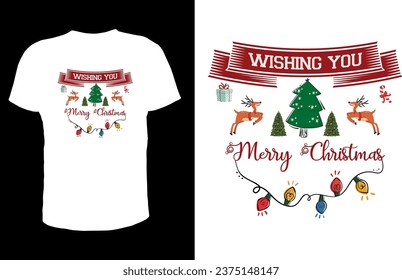 T-Shirt-Design-Vektorgrafik des Weihnachtstags