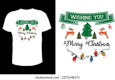T-Shirt-Design-Vektorgrafik des Weihnachtstags