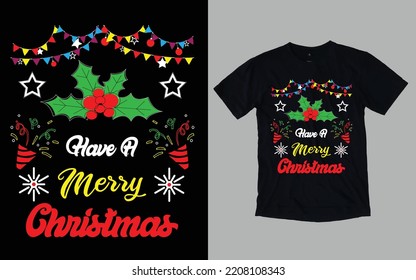 Christmas Day Typography and Graphic T shirt Design