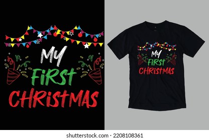 Christmas Day Typography and Graphic T shirt Design