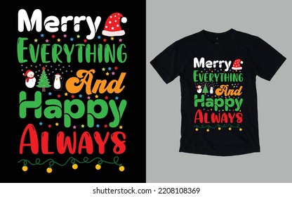 Christmas Day Typography and Graphic T shirt Design