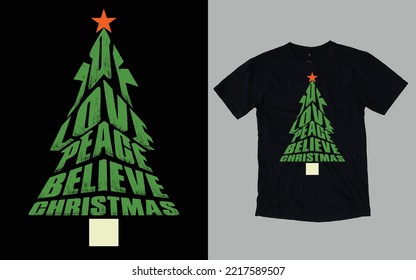 Christmas Day Typography and Graphic T-shirt Design