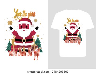 Navidades día tipografía camiseta diseño de Vector