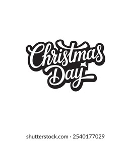 Artes vectoriales y diseño de tipografía del día de las Navidades