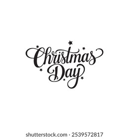 Christmas day typography vector illustration