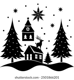 Christmas Day Vector Illustration: Festive Designs for Holiday Cheer