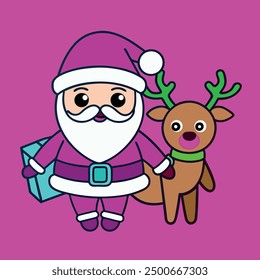 Christmas Day Vector Line Art | Festive Holiday Clipart and Graphic Design