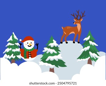 Christmas Day Winter Background Illustration