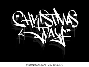 CHRISTMAS DAY word graffiti tag style