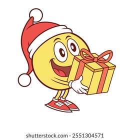 Christmas Day yellow light,shanta,gift box special vector Design