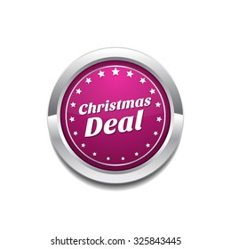 Christmas Deal Pink Vector Button Icon
