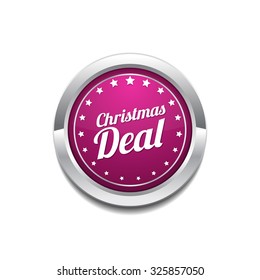 Christmas Deal Pink Vector Button Icon