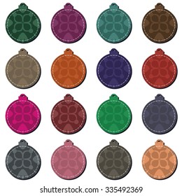 Christmas decor balls scrapbook on white background