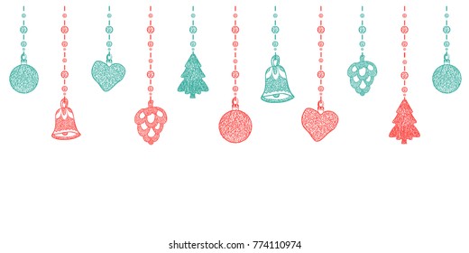 Christmas decor. Set of vector elements