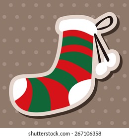 Christmas decorating socks flat icon elements background,eps10