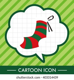 Christmas decorating socks flat icon elements background,eps10