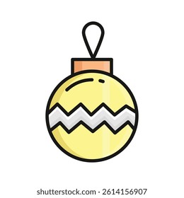 Christmas decoration accessory, vector design of xmas bubbles