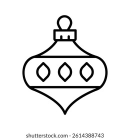 Christmas decoration accessory, vector design of xmas bubble