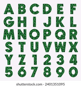 Christmas decoration alphabet illustration, Buffalo Plaid, Leopard, Cheetah, pink. green, red svg