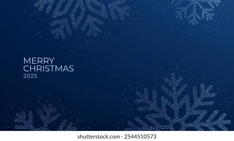 Christmas decoration background. Abstract christmas and New Year design holiday background with snowflakes dots. Vector illustration