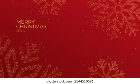 Christmas decoration background. Abstract christmas and New Year design holiday background with snowflakes dots. Vector illustration