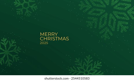 Fundo da decoração de Natal. Fundo de Natal abstrato e feriado de Ano Novo com flocos de neve pontos. Ilustração vetorial