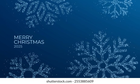 Christmas decoration background. Abstract christmas and New Year design holiday background with snowflakes dots. Vector illustration