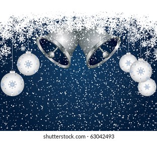 Christmas decoration background with bells